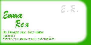 emma rex business card
